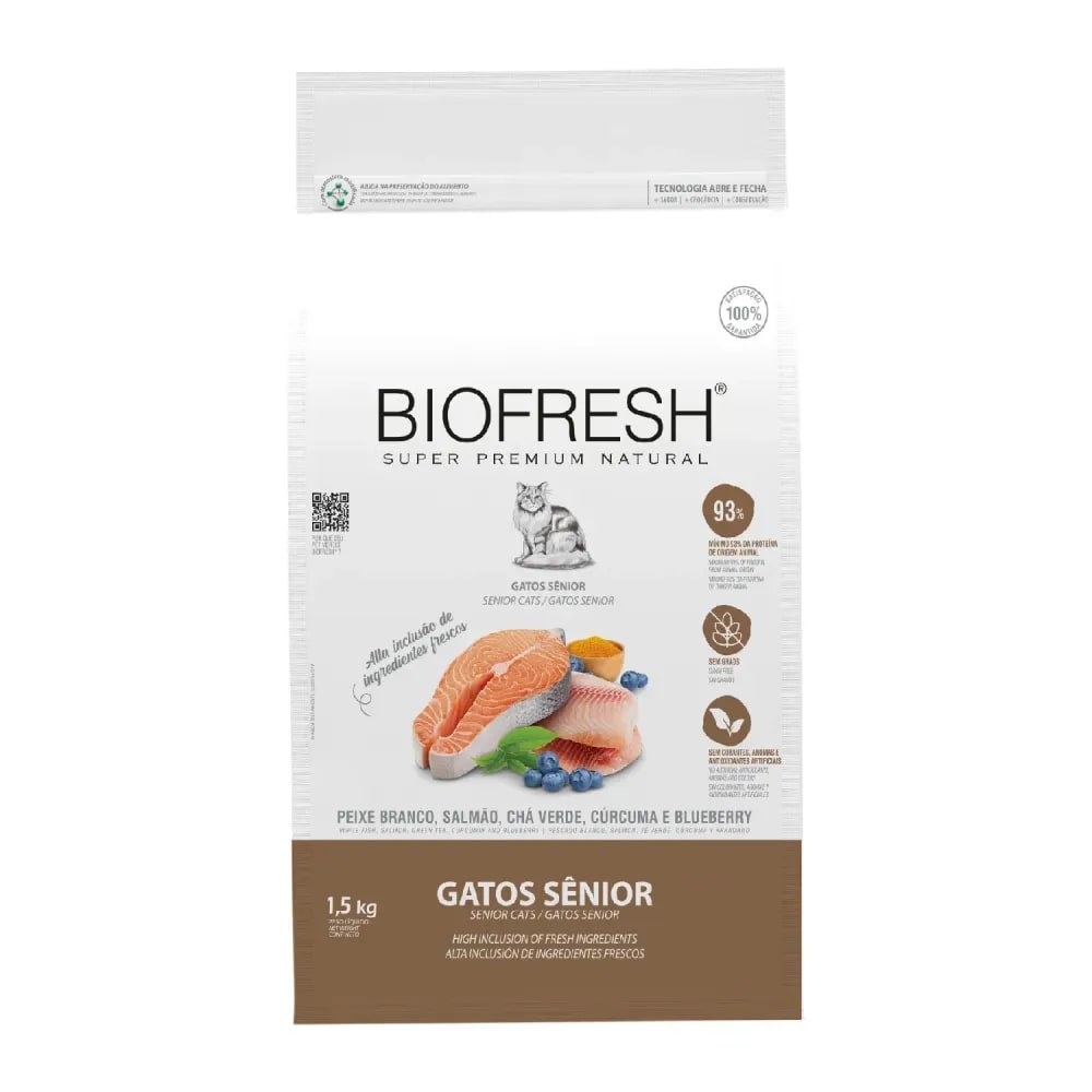 Biofresh Gatos Sênior Peixe Branco 7,5 kg